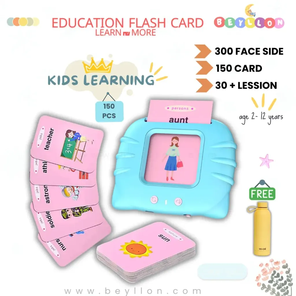 📚 ১৫০টি কার্ড -🔋 Rechargeable-Kids Talking Flash Card বা ইডুকেশনাল লার্নিং ডিভাইস । - Image 2